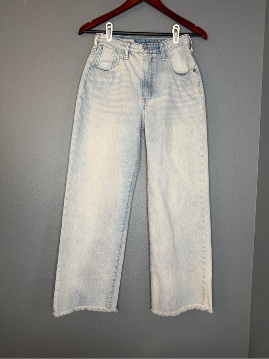 Pilcro Denim - Pilcro Jeans Womens 27 Light Wash High Rise Wide Leg Raw Hem